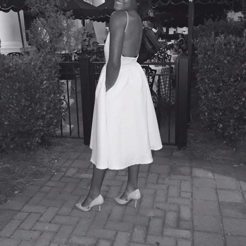 Lulu's Elegant White Dress